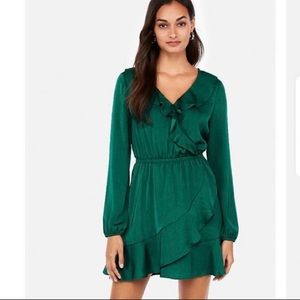 Express Long Sleeve Ruffle Dress